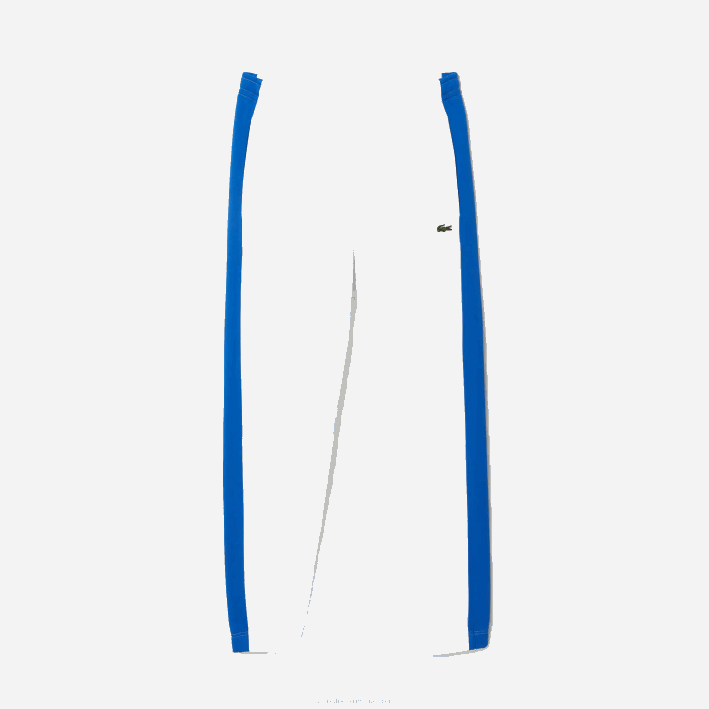hombres Lacoste 6F241060 blanco azul lmq pantalones de chándal con bandas en contraste