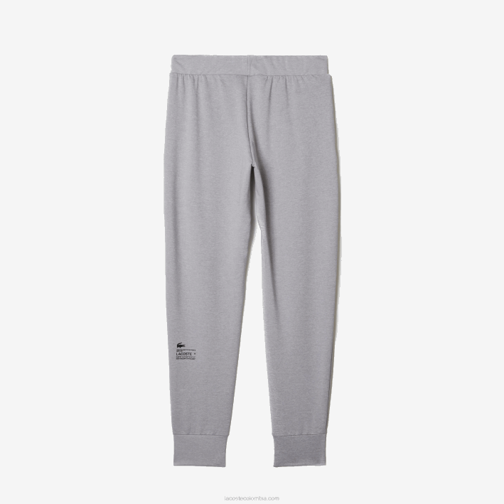 hombres Lacoste 6F241073 chino gris claro 9ya pantalones deportivos de dos capas