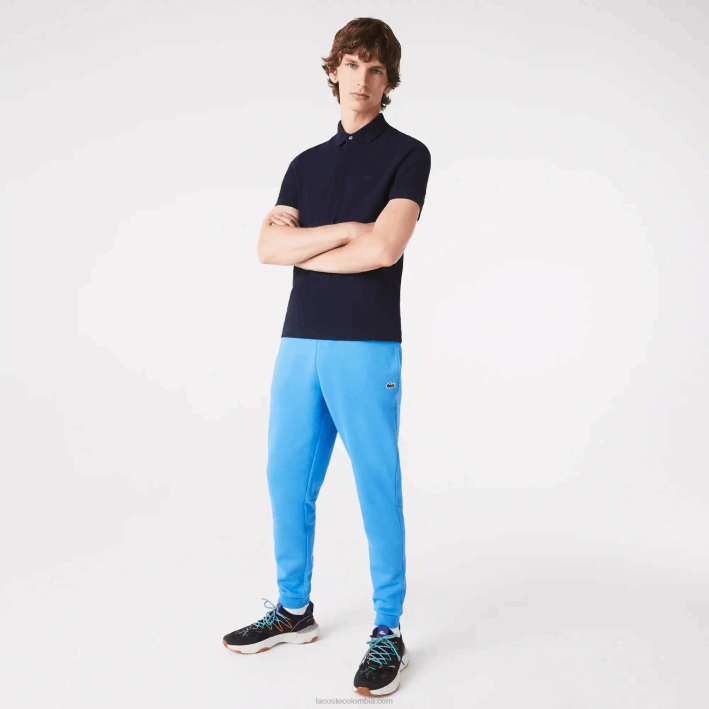 hombres Lacoste 6F241086 azul 4xa pantalones de chándal tapered fit