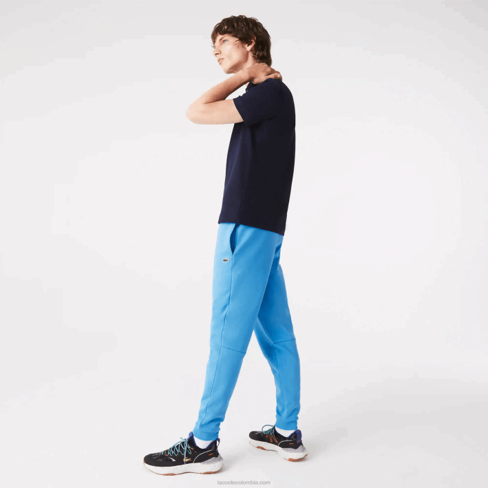 hombres Lacoste 6F241086 azul 4xa pantalones de chándal tapered fit