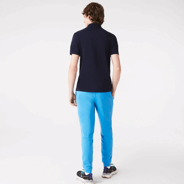 hombres Lacoste 6F241086 azul 4xa pantalones de chándal tapered fit