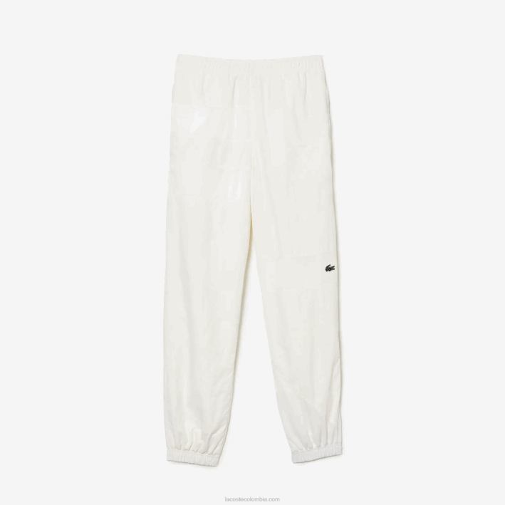hombres Lacoste 6F241106 blanco b5l pantalones de chándal repelentes al agua