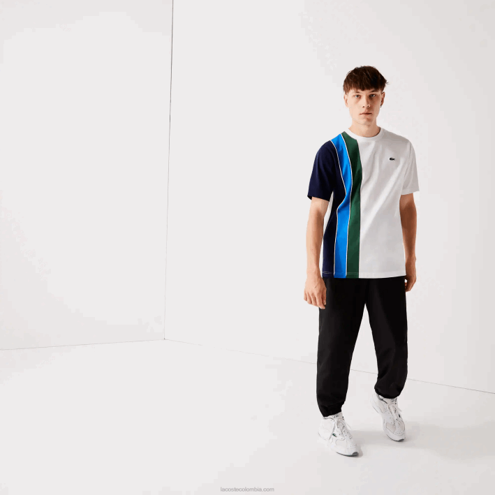 hombres Lacoste 6F241113 negro 031 pantalones de chándal sport tennis de tafetán con tejido de rombos