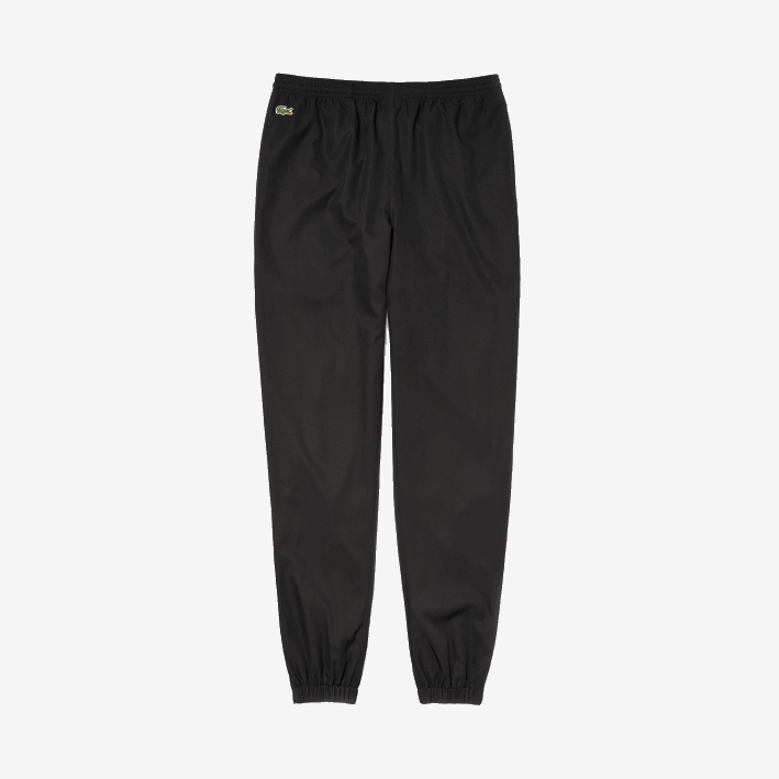 hombres Lacoste 6F241113 negro 031 pantalones de chándal sport tennis de tafetán con tejido de rombos