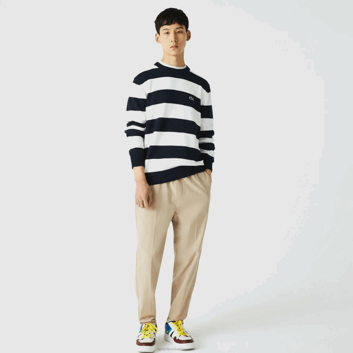 hombres Lacoste 6F241118 beige c5u pantalones de chándal resistentes al agua