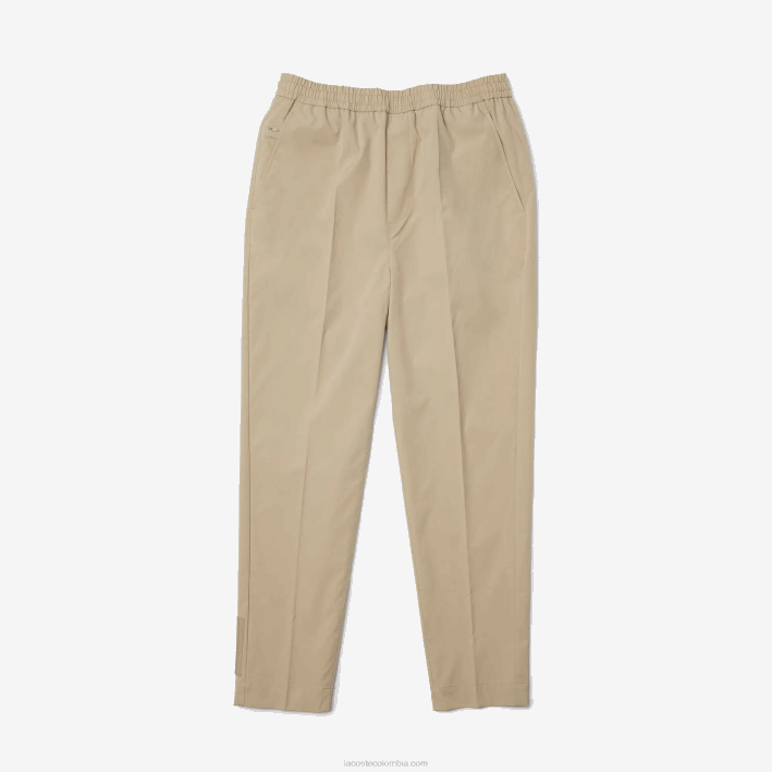 hombres Lacoste 6F241118 beige c5u pantalones de chándal resistentes al agua
