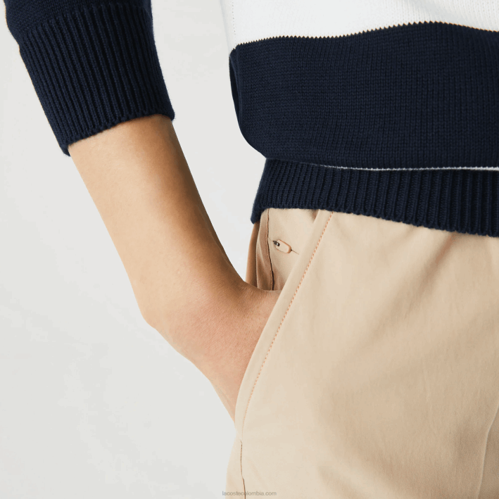 hombres Lacoste 6F241118 beige c5u pantalones de chándal resistentes al agua