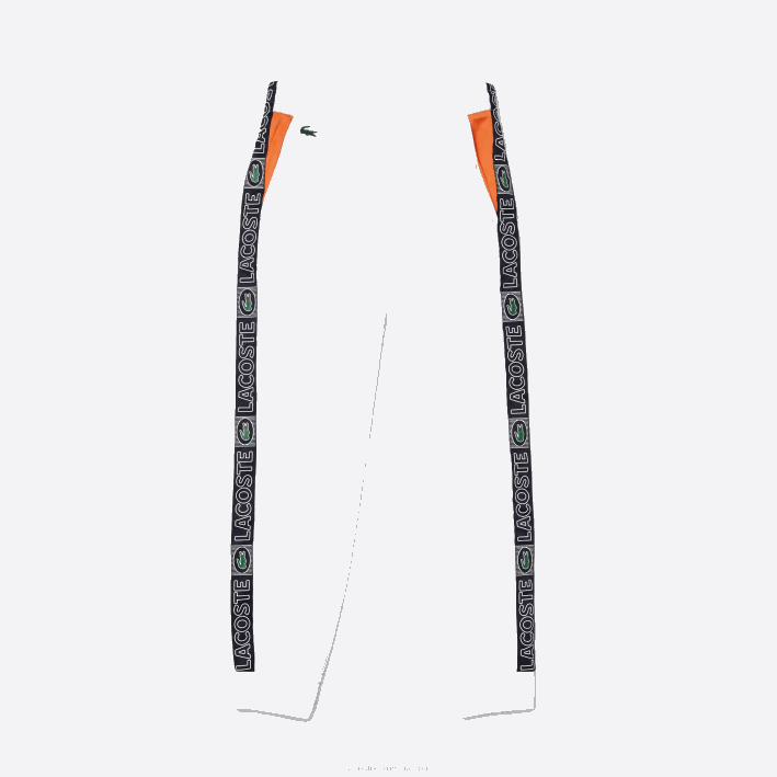 hombres Lacoste 6F241120 blanco naranja azul marino asr pantalones deportivos de chándal con bandas de la marca