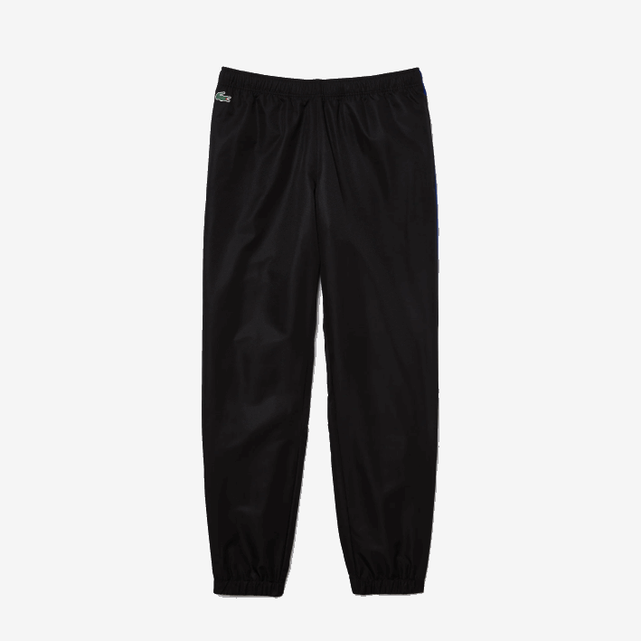 hombres Lacoste 6F241129 negro azul blanco negro aru pantalones de chándal deportivos con bandas colorblock