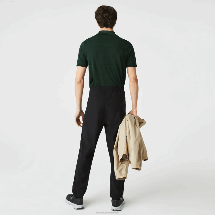 hombres Lacoste 6F241131 negro 031 pantalones de chándal ligeros