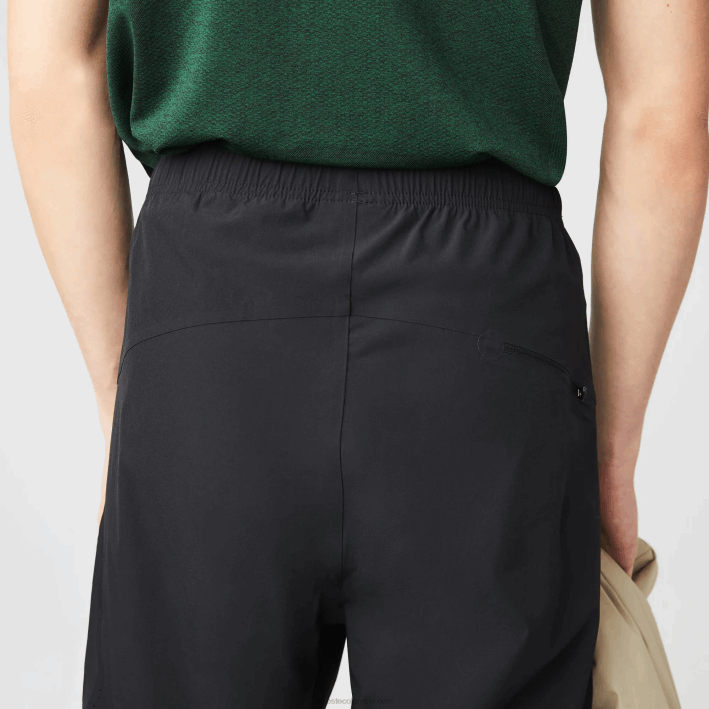 hombres Lacoste 6F241131 negro 031 pantalones de chándal ligeros
