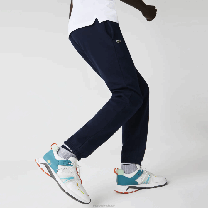 hombres Lacoste 6F241151 azul marino 166 pantalones de chándal sport tenis polar