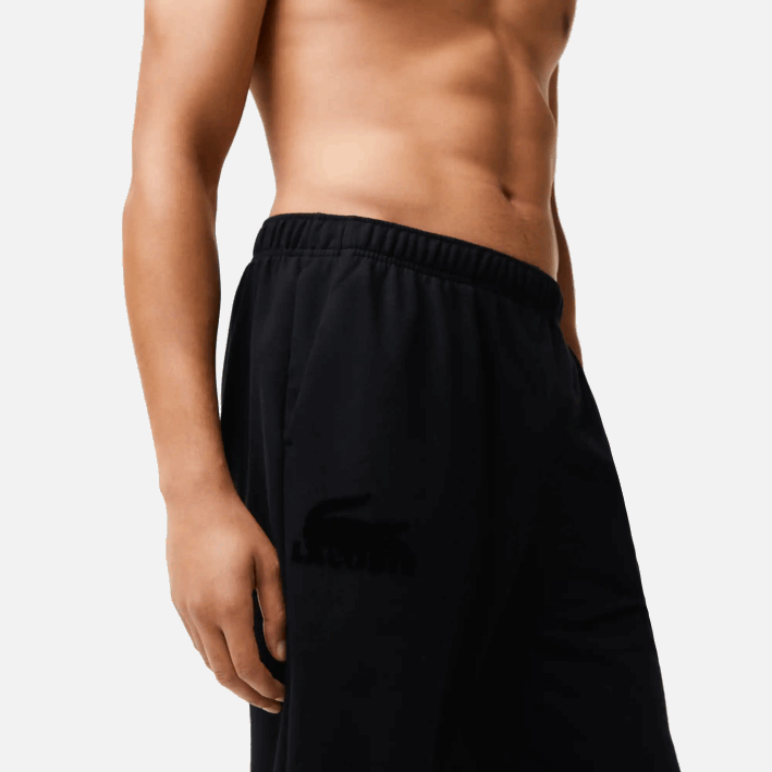 hombres Lacoste 6F241476 negro c31 joggers de felpa de algodón