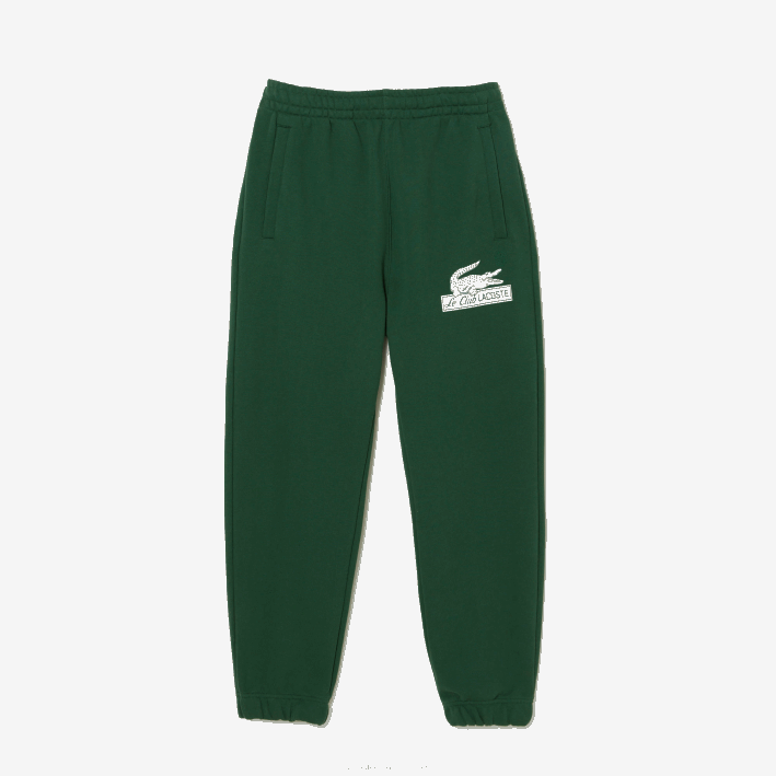hombres Lacoste 6F24292 verde 132 pantalones de chándal de algodón orgánico