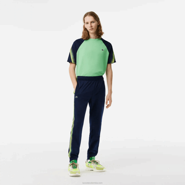 hombres Lacoste 6F24305 azul marino 166 pantalones de chándal de tenis resistentes a la abrasión