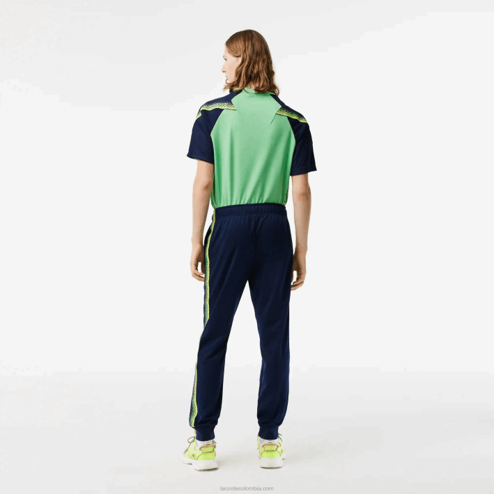 hombres Lacoste 6F24305 azul marino 166 pantalones de chándal de tenis resistentes a la abrasión