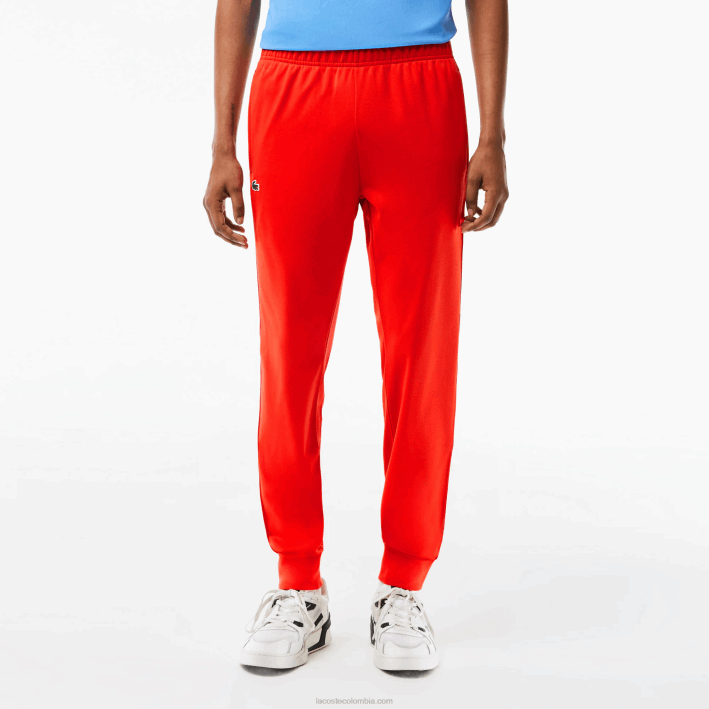 hombres Lacoste 6F24307 rojo s5h pantalones de chándal de tenis resistentes a la abrasión
