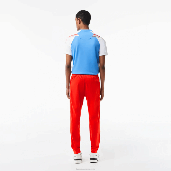 hombres Lacoste 6F24307 rojo s5h pantalones de chándal de tenis resistentes a la abrasión