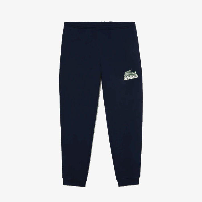 hombres Lacoste 6F24309 azul marino 166 pantalones de chándal sin cepillar