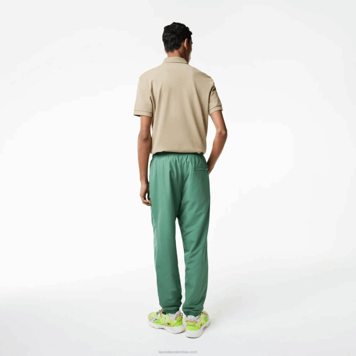 hombres Lacoste 6F24331 verde caqui kx5 pantalones de chándal repelentes al agua regular fit