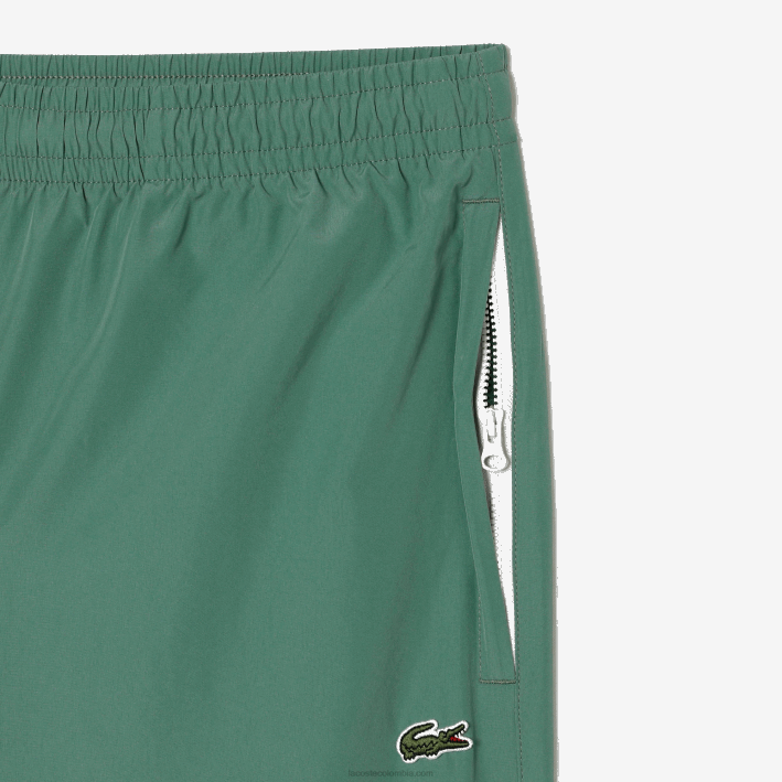 hombres Lacoste 6F24331 verde caqui kx5 pantalones de chándal repelentes al agua regular fit