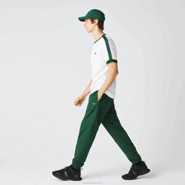 hombres Lacoste 6F24333 verde 132 pantalones de chándal repelentes al agua regular fit