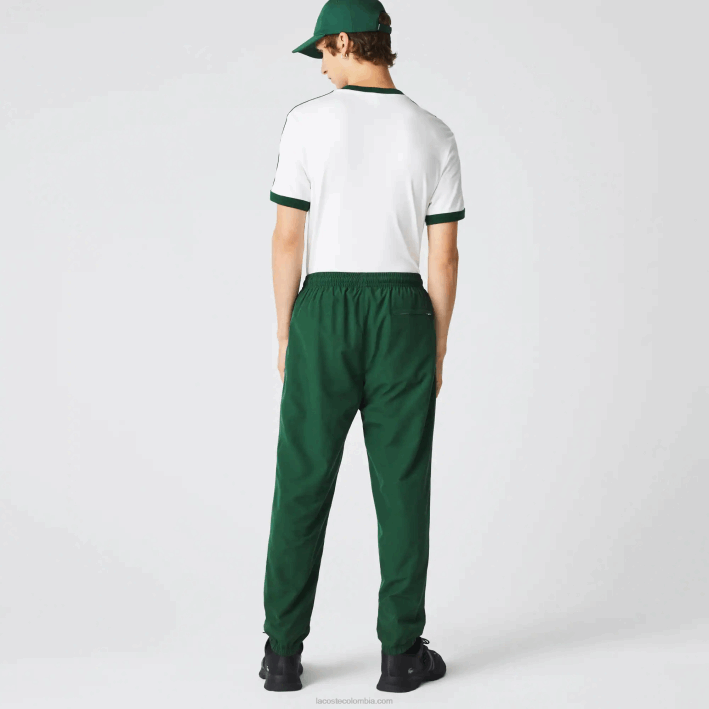 hombres Lacoste 6F24333 verde 132 pantalones de chándal repelentes al agua regular fit