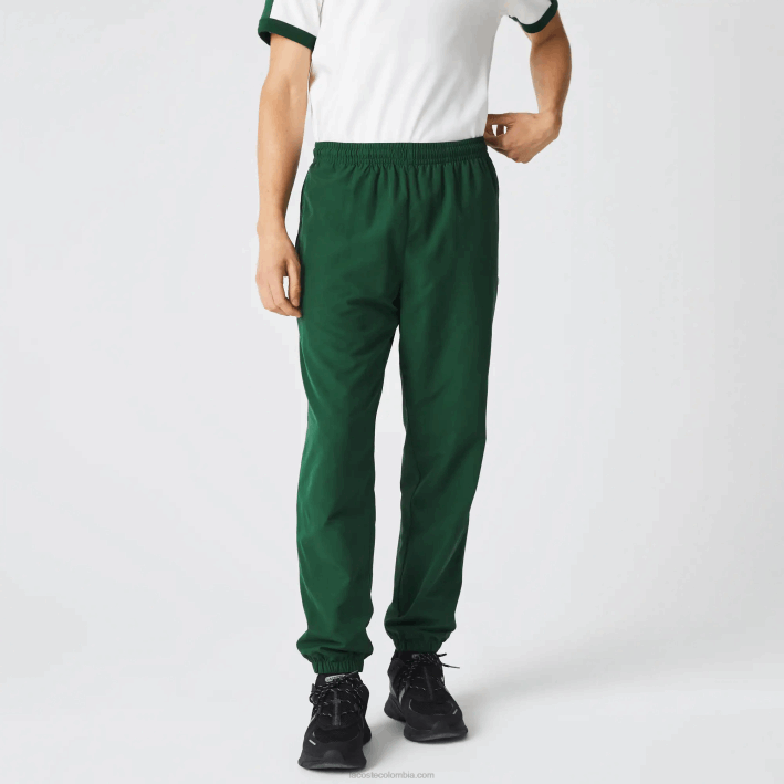 hombres Lacoste 6F24333 verde 132 pantalones de chándal repelentes al agua regular fit