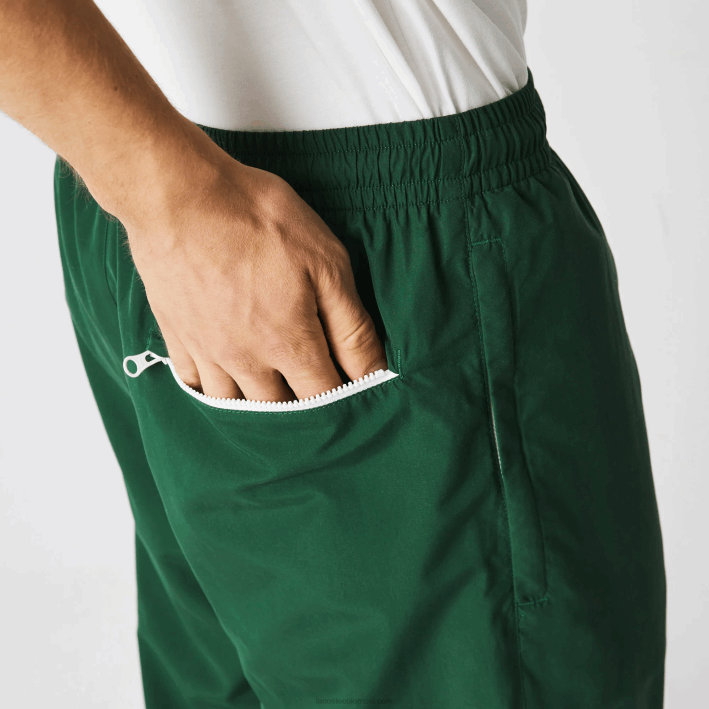 hombres Lacoste 6F24333 verde 132 pantalones de chándal repelentes al agua regular fit