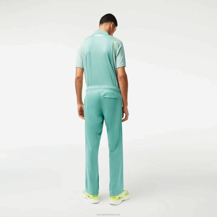 hombres Lacoste 6F24337 verde 3a4 pantalones de chándal de piqué de corte estándar