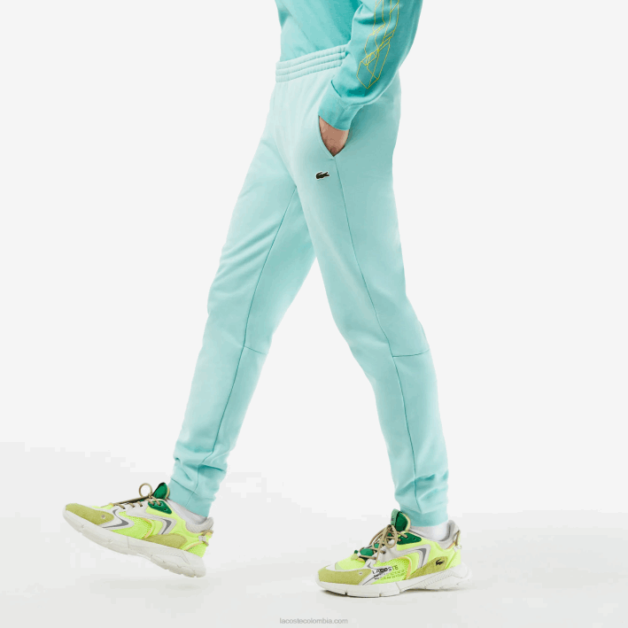 hombres Lacoste 6F24345 menta lgf pantalones de chándal tapered fit