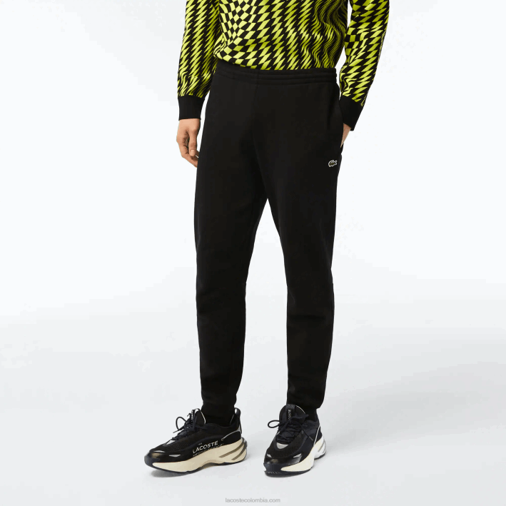 hombres Lacoste 6F24347 negro 031 pantalones de chándal tapered fit