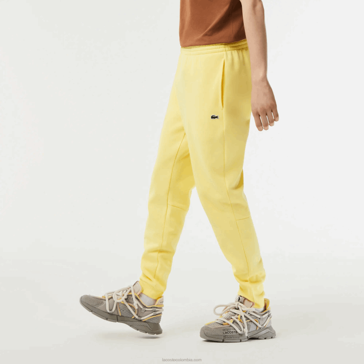 hombres Lacoste 6F24349 amarillo 107 pantalones de chándal tapered fit