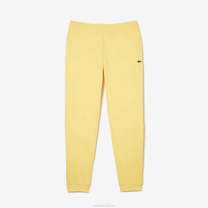 hombres Lacoste 6F24349 amarillo 107 pantalones de chándal tapered fit
