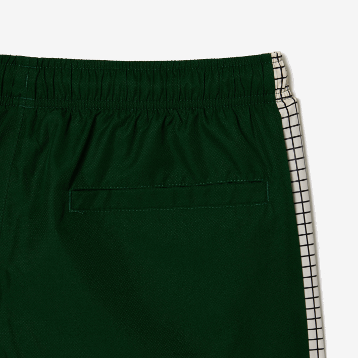hombres Lacoste 6F24372 pqk verde blanco pantalones de chándal con estampado de tenis