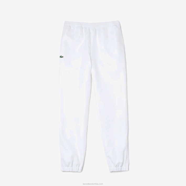 hombres Lacoste 6F24549 blanco 001 pantalones deportivos de tejido ligero