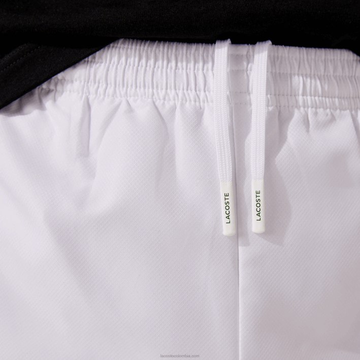 hombres Lacoste 6F24549 blanco 001 pantalones deportivos de tejido ligero