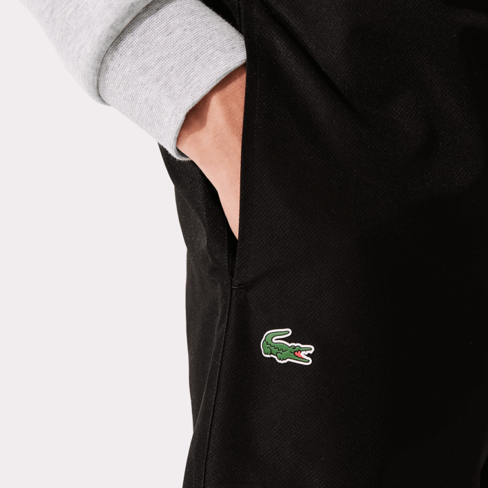 hombres Lacoste 6F24550 negro 031 pantalones deportivos de tejido ligero