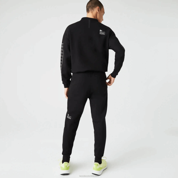 hombres Lacoste 6F24973 negro 031 pantalones de chándal de corte slim con logo