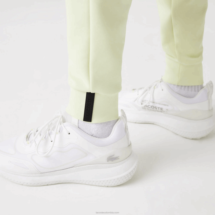 hombres Lacoste 6F24974 amarillo 6gd pantalones de chándal de corte slim con logo