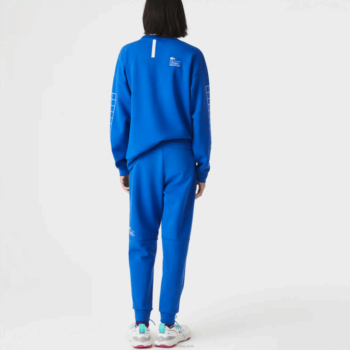 hombres Lacoste 6F24975 azul k1q pantalones de chándal de corte slim con logo