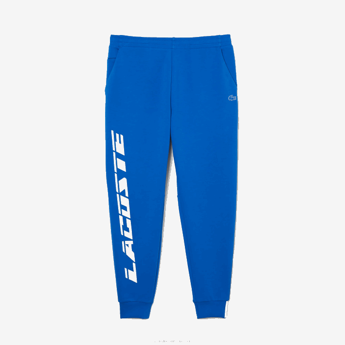 hombres Lacoste 6F24975 azul k1q pantalones de chándal de corte slim con logo