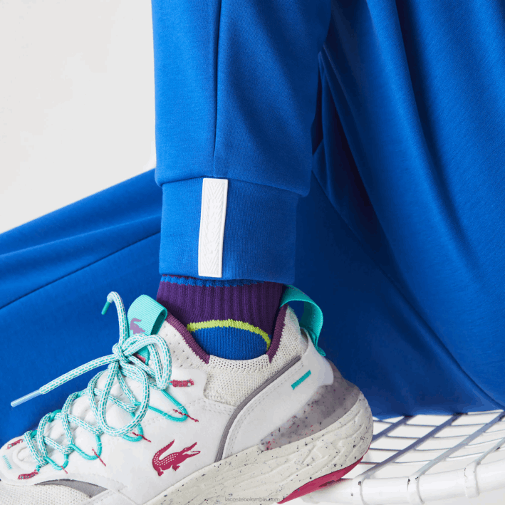 hombres Lacoste 6F24975 azul k1q pantalones de chándal de corte slim con logo