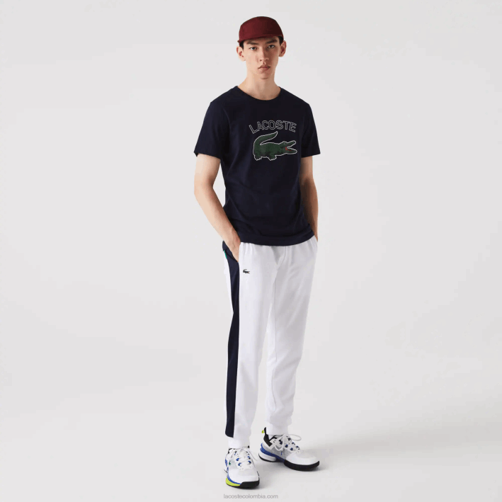hombres Lacoste 6F24994 blanco azul marino verde 9gg pantalones deportivos de tenis resistentes a la carrera