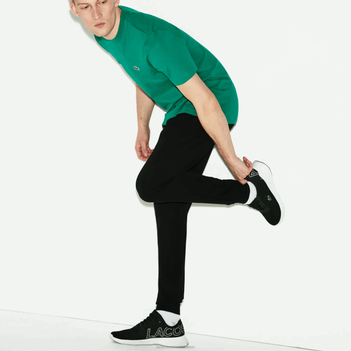 hombres Lacoste 6F24958 negro 031 pantalones de chándal deportivos de tenis