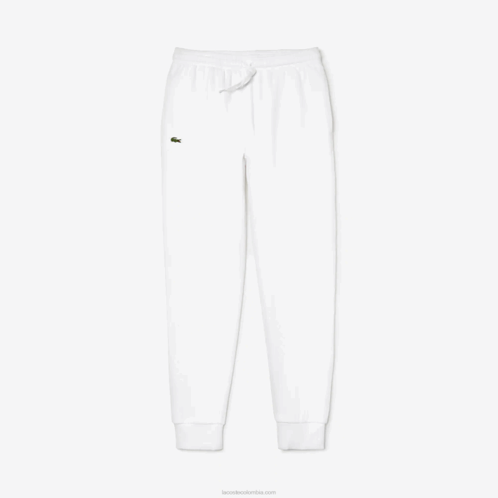 hombres Lacoste 6F24960 blanco 001 pantalones de chándal deportivos de tenis
