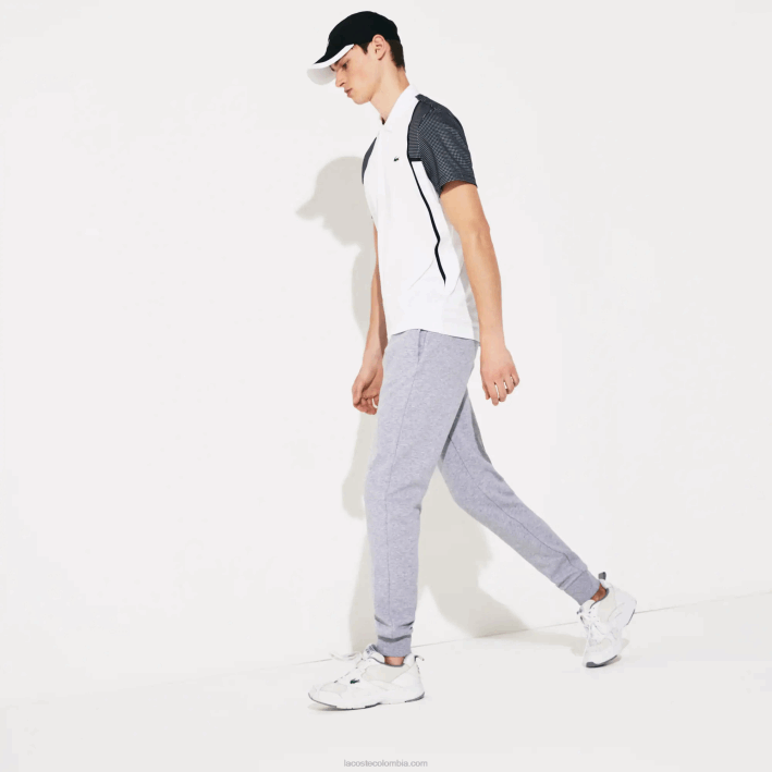 hombres Lacoste 6F24964 lomo gris cca pantalones de chándal deportivos de tenis