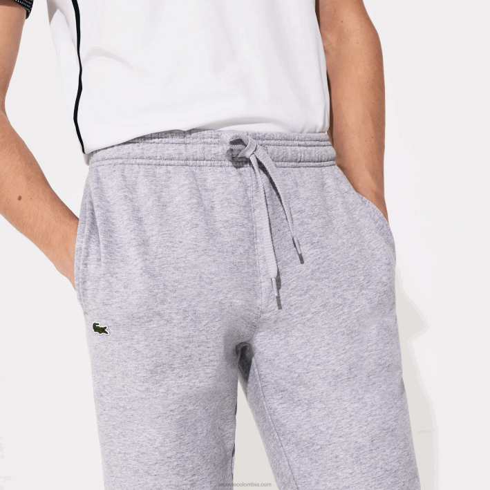 hombres Lacoste 6F24964 lomo gris cca pantalones de chándal deportivos de tenis
