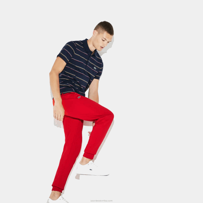 hombres Lacoste 6F24986 rojo 240 pantalones de chándal deportivos de tenis