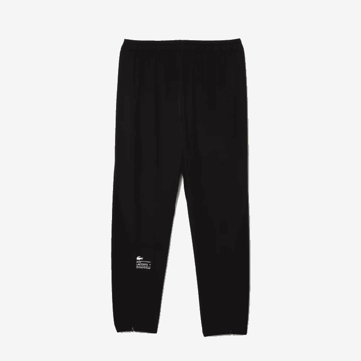 hombres Lacoste 6F241091 negro c31 pantalones deportivos con cremallera en la parte inferior